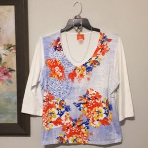 Beautiful and colorful fall top!  1X